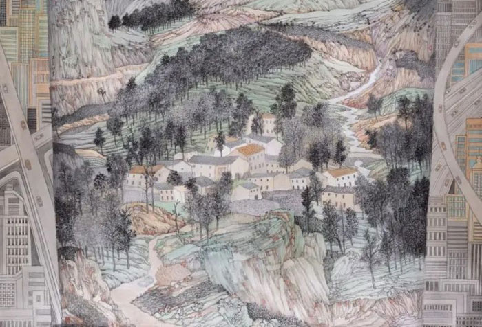 中國(guó)美術(shù)家協(xié)會(huì)會(huì)員王莫語(yǔ)國(guó)畫(huà)作品欣賞，青山與時(shí)代