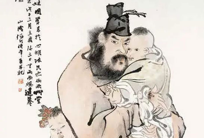 觀任伯年筆下鐘馗：我今欲借先生劍，地黑天昏一吐光