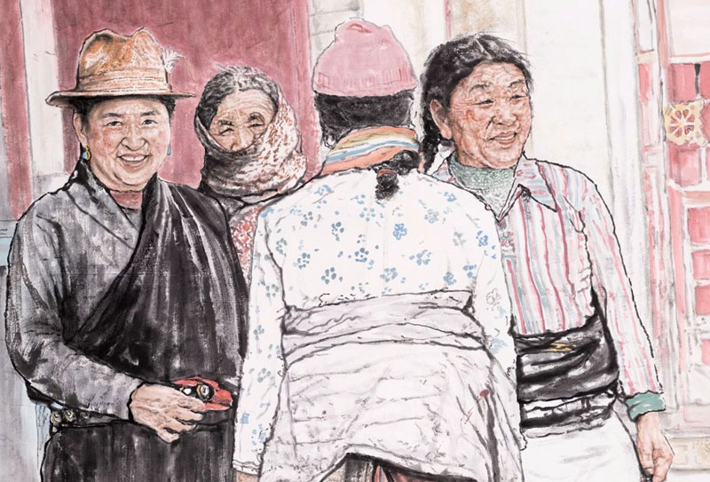 中國(guó)美術(shù)家協(xié)會(huì)會(huì)員謝凱澤人物國(guó)畫(huà)欣賞