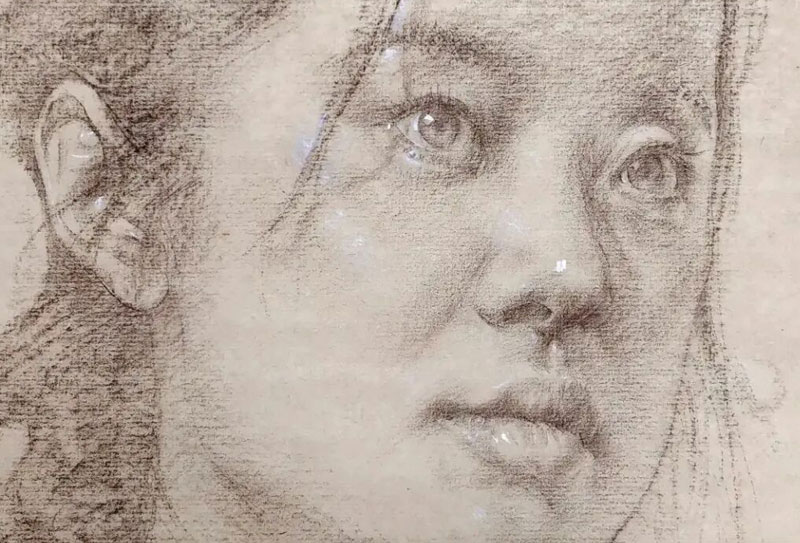 極具傳神的五官刻畫(huà)，童蕾菱素描